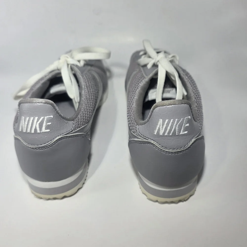 Nike Cortez Grey Mesh Sneakers Women’s Size 10.5 White Laces Excellent Condition